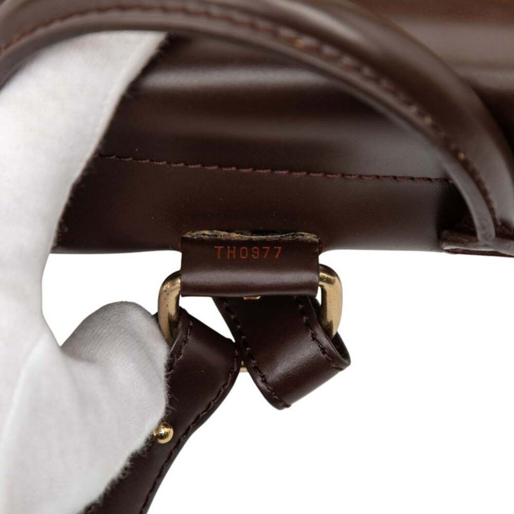 LOUIS VUITTON Authentic Brown Damier Leather Backpack - Picture 6 of 6
